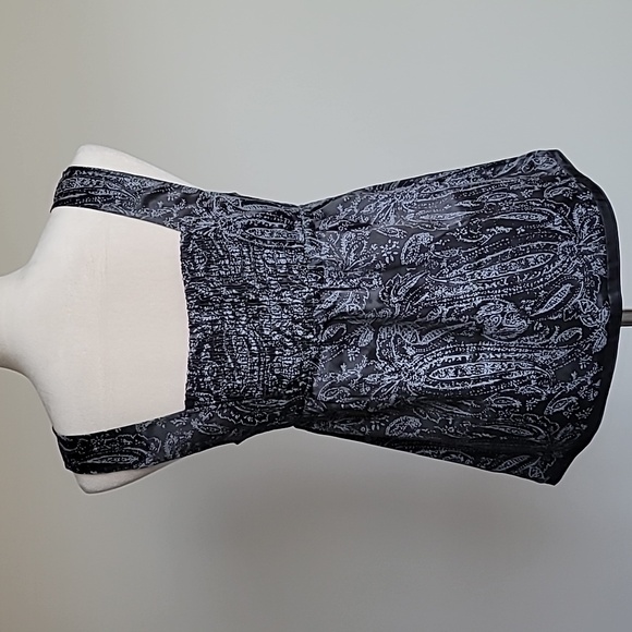 NWOT The Limited Silk V-Neck Black/ Gray Women's Top, Size M - Picture 6 of 12